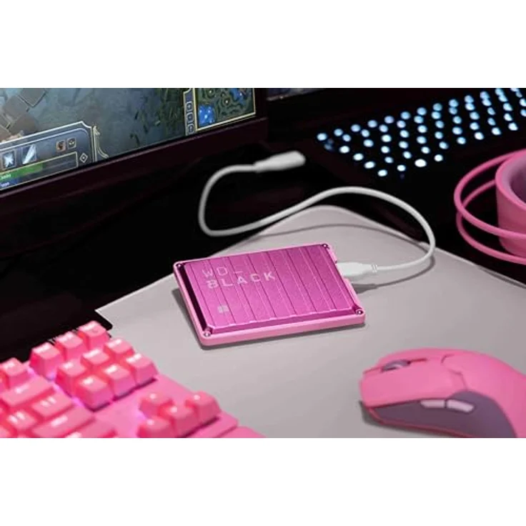 WD_BLACK P10 Game Drive 6 TB externe Festplatte (Rosa) - Mobile und robuste High-Performance-Festplatte für Konsole und PC, bis zu 150 Spiele speichern, inkl. 1-monatiger Discord Nitro-Mitgliedschaft – Bild 4