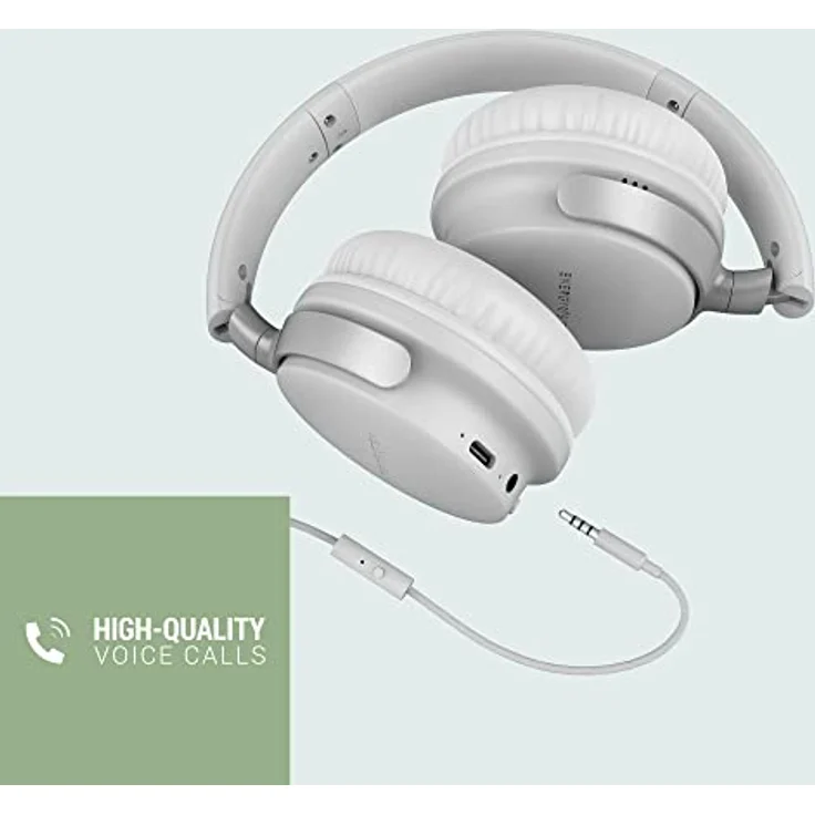 Energy Sistem Headphones Bluetooth Style 3 Stone Kabellose Kopfhörer (Bluetooth® 5.1, Deep Bass, HQ Voice Calls, Batterielaufzeit: 25 Stunden), Grau – Bild 4