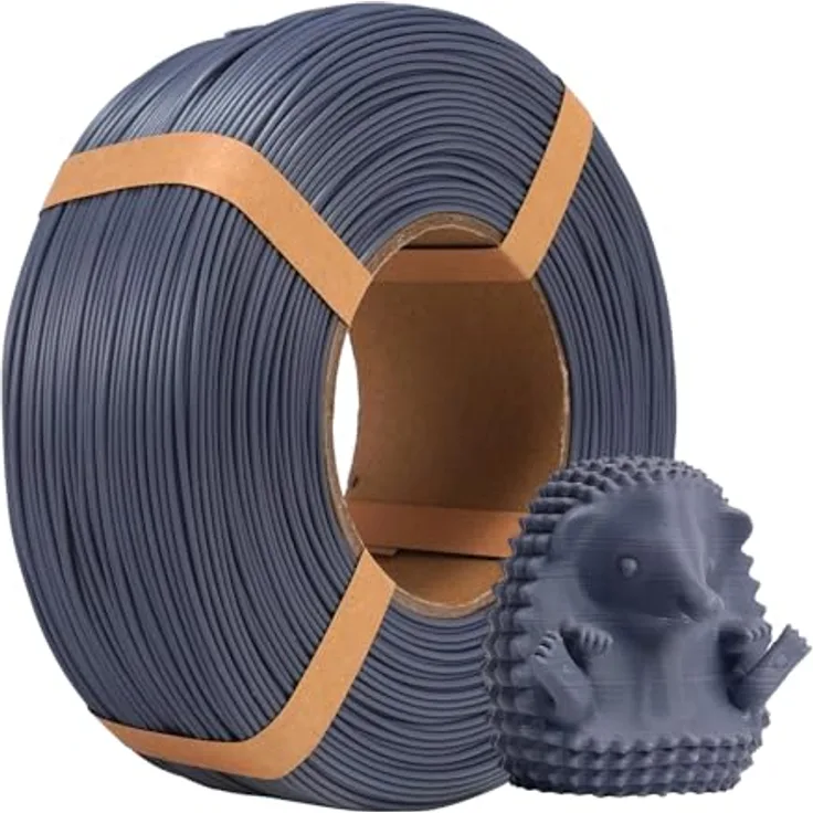eSUN PLA+ Refill Filament 1.75mm, Spoolless 3D Druck Filament, Maßgenauigkeit +/- 0.03mm, 1KG (2.2 LBS), Grau