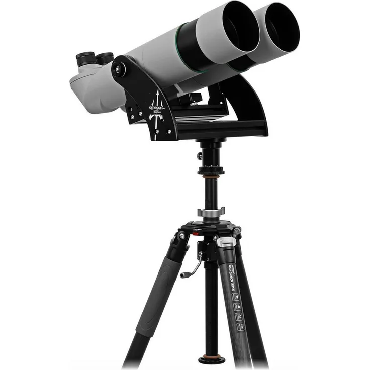 Omegon Brightsky 26x82 45° Fernglas mit Neptune Gabelmontierung, ideal für astronomische Beobachtungen, wasserdicht und leicht