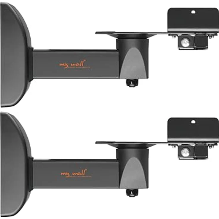 myWALL HB 7 Lautsprecherhalterung, max. 15 kg Traglast, einstellbare Breite 135-275 mm, Dreh- und Kippfunktion – Bild 1