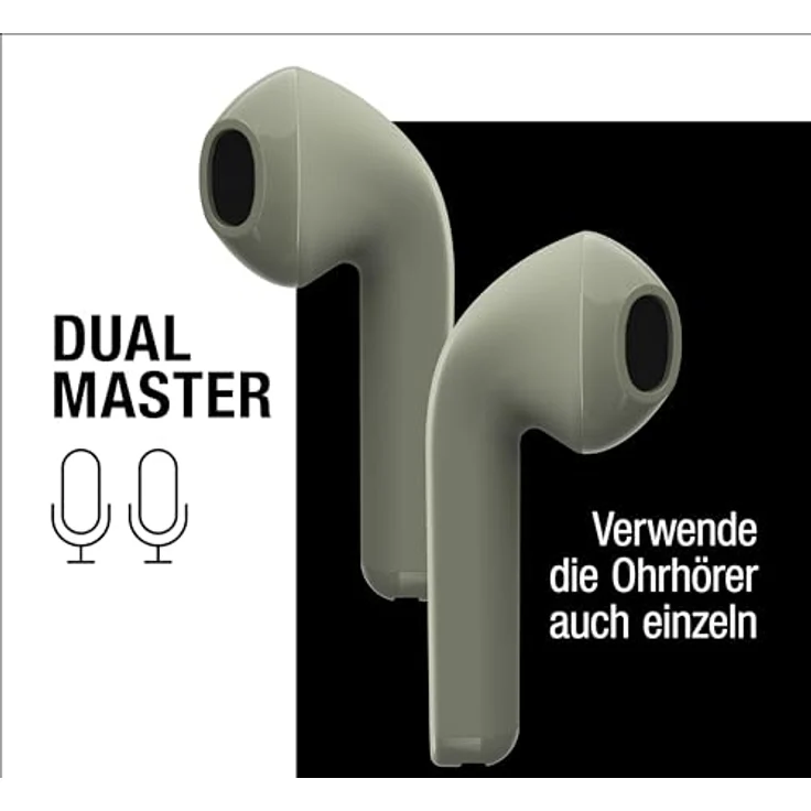 Fresh'N Rebel Twins Core True Wireless earbuds - Dried Green (30 h, Kabellos), Kopfhörer – Bild 4