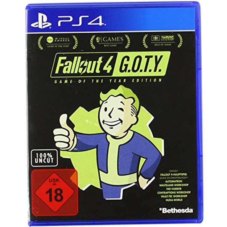 Bethesda Fallout 4 - Game of the Year Edition - PS4-Spiel mit umfangreicher Welt, dynamischem V.A.T.S. Zielsystem und erweitertem Charakter-Entwicklungssystem – Bild 1