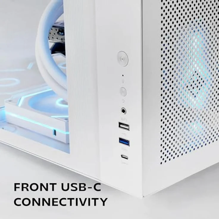 Mars Gaming MC INFINIOLITE ATX Gaming-Gehäuse, Doppelkammer mit gehärtetem Glas, weiß, für optimierte Kühlung und leistungsstarke Hardware – Bild 6