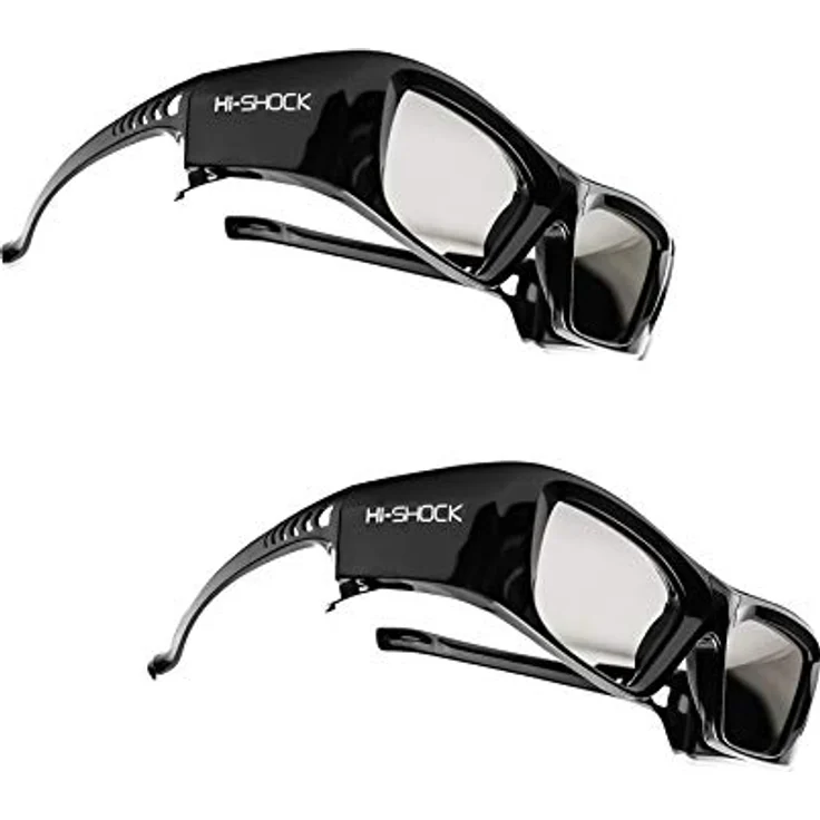 Hi-SHOCK 2X Hi-Shock BT Pro Black Diamond aktive 3D Brille | kompatibel mit Sony, Samsung, Panasonic 3D TV | DualView und DualPlay Funktion | Akku mit hoher Ladekapazität – Bild 1