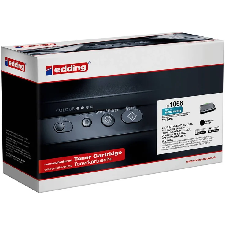 Edding Toner EDD-1066 für Brother TN-3430, kompatibel Schwarz, 3000 Seiten
