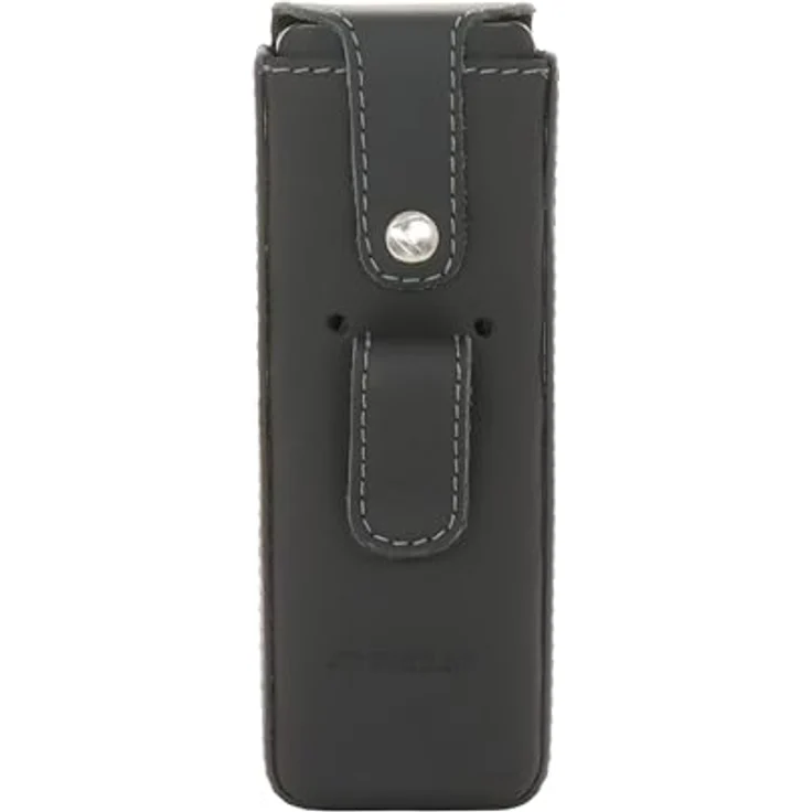 JT Berlin Turnline Schutzhülle für AVM Fritz!Fon X6, Echtleder, schwarz, mit 8-Stufen Gürtel-Drehclip und smarter Folie, Handmade in Europe – Bild 4