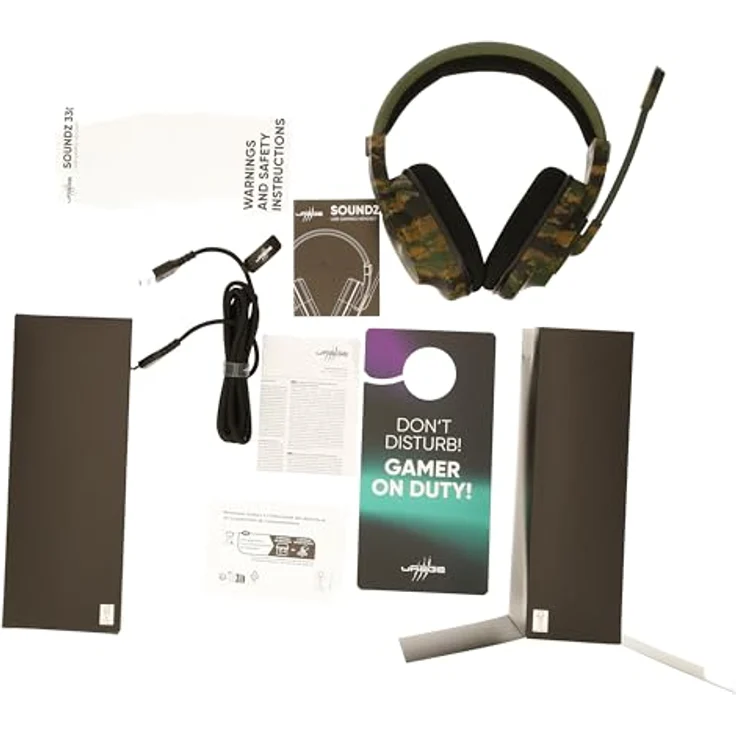 uRage Gaming-Headset SoundZ 330 V2, kabelgebundene Multi-Plattform Kopfhörer für PS5/PC, Over-Ear, in Camouflage – Bild 6