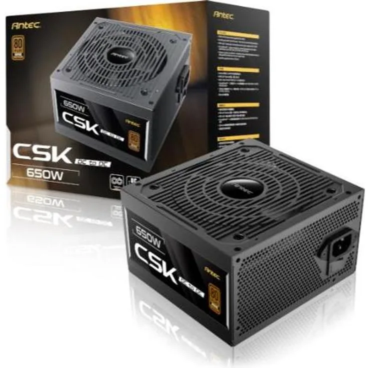 Antec 650W CSK650DC EC, 80+ Bronze ATX PC Netzteil mit 650 W, schwarz
