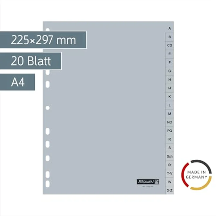 Brunnen Verlag Aktenordner, Ringbuchregister A-Z, 20 Blatt, Kunststoff – Bild 3