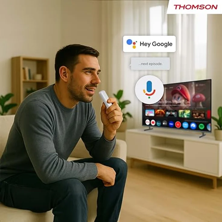 THOMSON 150 GO CAST, 4K UHD Streaming-Dongle mit Dolby Atmos, Sprachsteuerung, Googlecast, 2 GB SDRAM, 8 GB Flash Speicher – Bild 5