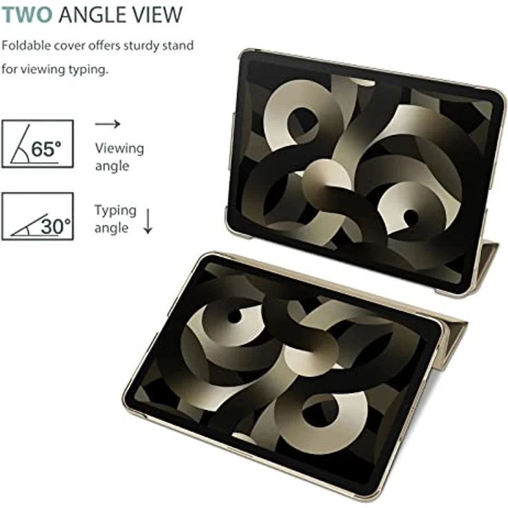 ProCase Hülle für iPad Air 5. Generation 2022/ iPad Air 4. Generation 2020 10.9 Zoll, Schutzhülle Smart Case Cover Kompatibel mit iPad Air 5 4 -Starlight – Bild 5