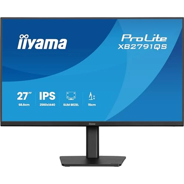 iiyama Prolite XB2791QS-B1 27" QHD IPS LED-Monitor mit Höhenverstellung, Pivot, Adaptive Sync, schwarz – Bild 2