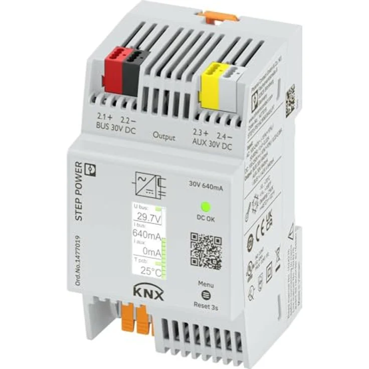 Phoenix Contact STEP3-PS/1AC/KNX/640/LPT, kompakte Busspannungsversorgung mit 30 V Ausgangsspannung, 19,2 W Leistung, IP20 Schutzart, tragschienentauglich – Bild 2