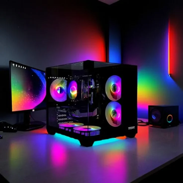 PC Store NCA Chronicle Gaming PC Triorama, Intel E5-2678v3 12 Core, 64 GB RAM, 1 TB SSD, Nvidia GeForce RTX 5060, Luftkühlung, Windows 11, Schwarz – Bild 5
