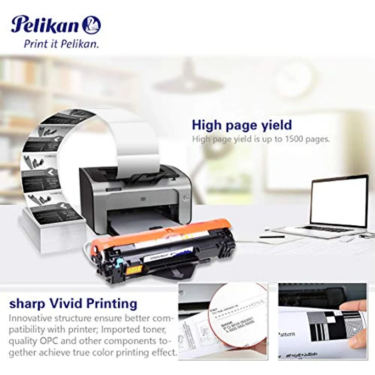 Pelikan CF283A, Toner Schwarz mit exakter Farbwiedergabe, kompatibel mit Druckern – Bild 4