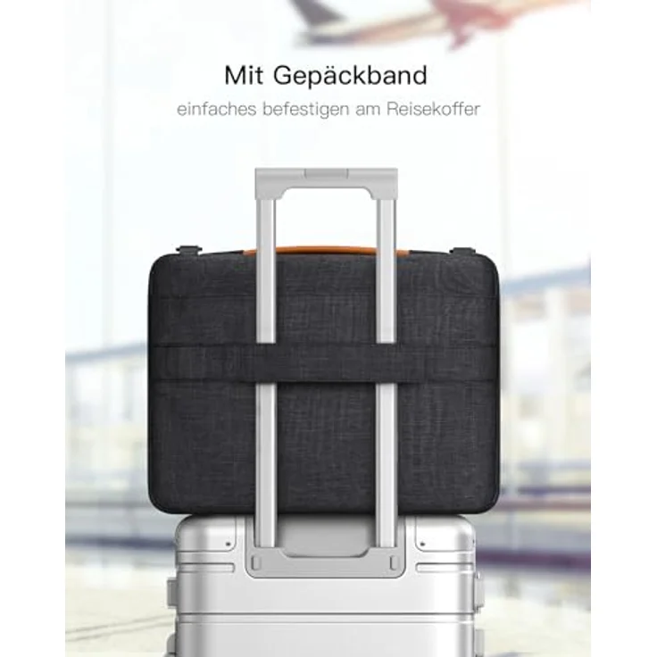 Inateck 360° Rundumschutz Laptoptasche Hülle Schultertasche Grau, Kompatibel mit 15 Zoll Dell Inspiron, Lenovo legion Y520, HP Pavilion – Bild 5