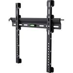 DELTACO TV-Wandhalterung, Feste und ultraflache TV-Halterung für Fernseher von 32 bis 55 Zoll, Fernseher bis max. 55 kg VESA Norm 200x200 mm bis 400x400 mm mit Kabelmanagement, schwarz