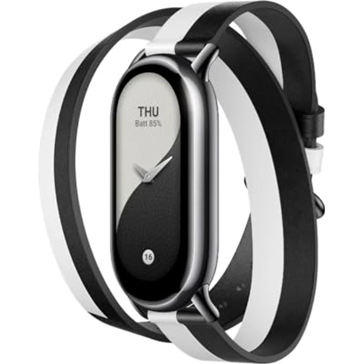 Xiaomi Smart Band 8 Double Wrap Strap - Black and White, Wearables-Zubehör – Bild 2