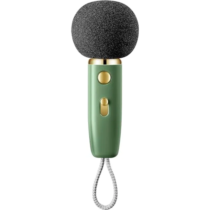 Divoom DitooMic, Bluetooth Lautsprecher mit 8 Stunden Akkubetrieb und Mini-Wireless-Mikrofon, Grün – Bild 4