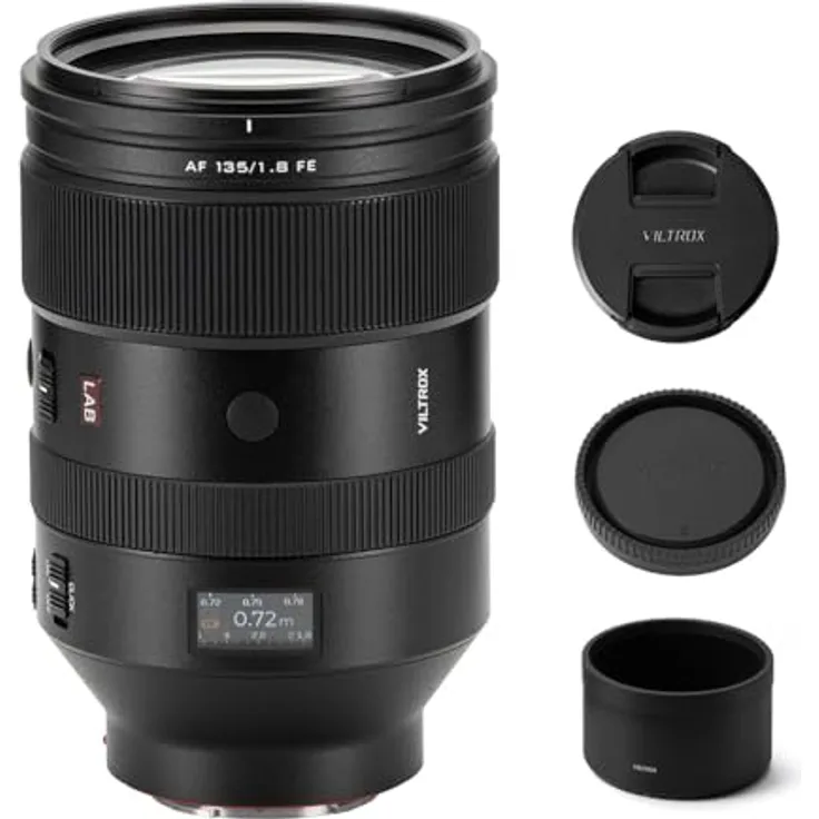 VILTROX 135mm F1.8 LAB FE Vollformatobjektiv für Sony E-Mount, AF-Teleobjektiv mit Festbrennweite, Kompatibel mit Sony-Kameras a7III a7RII a7IV a7RIV a9 A1 a5000 a6000 A6700, Dual Floating-Fokus-Design, Effizienter Autofokus, Hervorragende Bokeh-Qualität