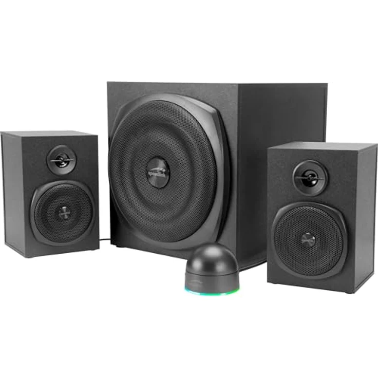 Speedlink GRAVITY LT 2.1 Subwoofer System, kraftvolles PC Lautsprechersystem mit Bluetooth und Fernbedienung, schwarz – Bild 4