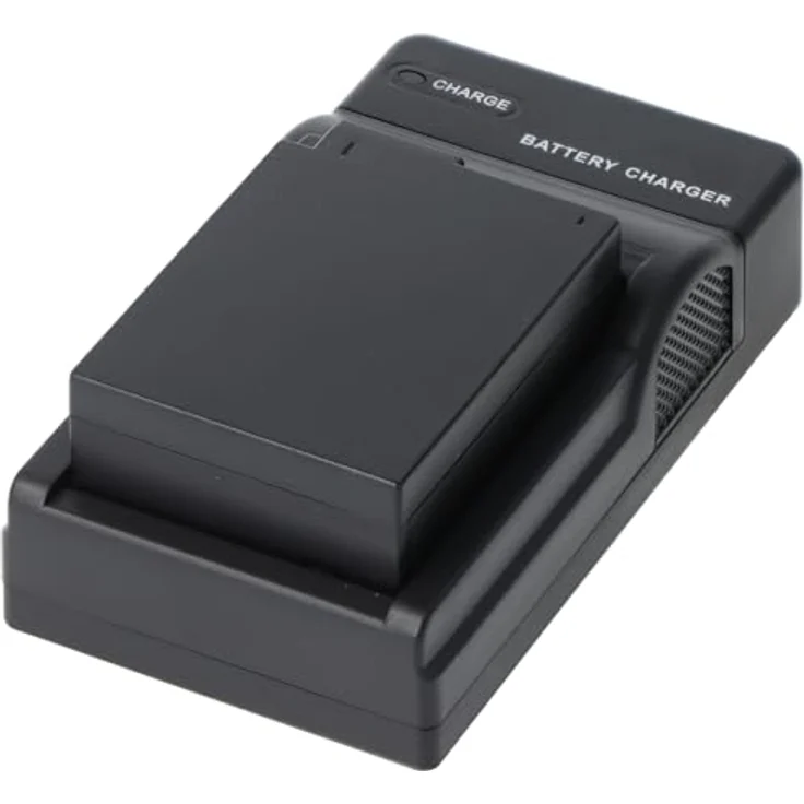 AccuCell USB Ladegerät kompatibel für Panasonic DMW-BLC12, DMW-BLC12E, DMW-BLC12PP, DMC-GH2, flache Bauform < 2,3cm, inklusive Micro-USB-Kabel, Status-LED – Bild 2