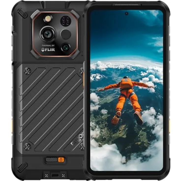 RugOne Xever 7 Pro by Ulefone, Rugged Outdoor Smartphone mit 64 MP Nachtsichtkamera, FLIR® Wärmebildsensor, wechselbarem Akku (2 × 5550 mAh), IP69K/IP68, 120 Hz AMOLED, 5G, 12 GB RAM, 512 GB ROM