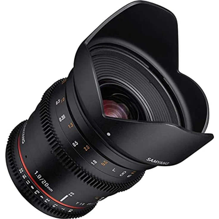 Samyang 20-1,9 Objektiv Video DSLR Nikon F manueller Fokus Videoobjektiv 0,8 Zahnkranz Gear, Weitwinkelobjektiv schwarz – Bild 3
