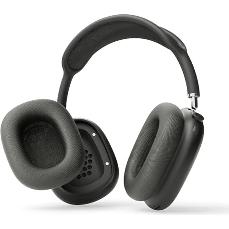 VONMÄHLEN Air Cushions, Ersatz Ohrpolster für AirPods Max, magnetische Befestigung, atmungsaktiv und schweißresistent - schwarz – Bild 2