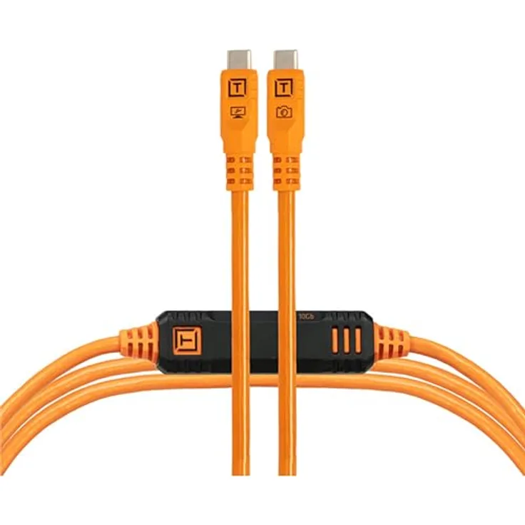 Tether Tools TetherPro USB-C Optima 10G gerade orange 4,6m - High Performance USB-Kabel mit Super-Speed-Übertragungen