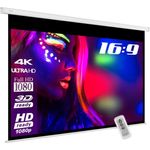 ESMART Germany Motor Leinwand Motorleinwand (Economy EXM) - Perfektes Bild und einfache Bedienung, 140 x 79 cm, schwarz