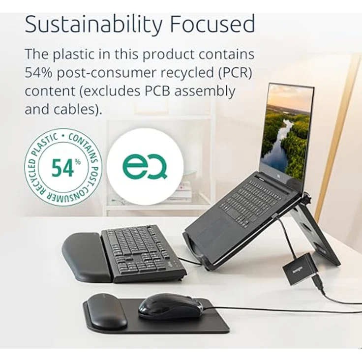 Kensington Mouse-in-a-Box EQ, kabelgebundene PC-Maus, beidhändiges Design, 54 % Post-Consumer-Kunststoff, Schwarz – Bild 2