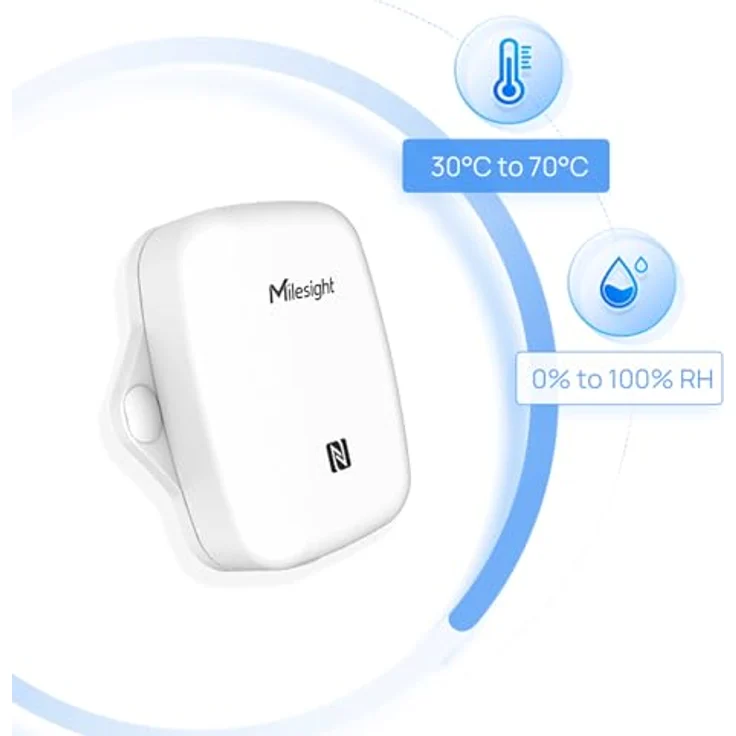 Milesight EM300-TH, LoRaWAN Access Point für Temperatur- und Luftfeuchtigkeitsüberwachung, batteriebetrieben – Bild 2