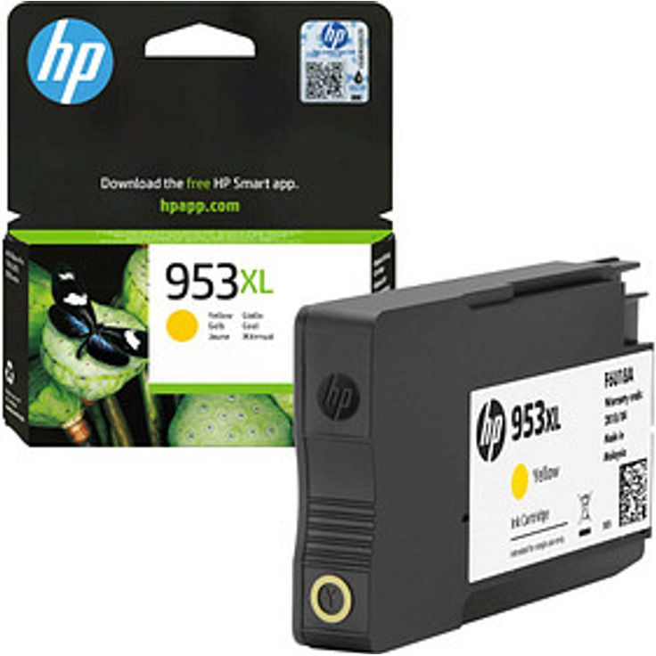 HP 953XL (F6U18AE) gelb Druckerpatrone, Original-Patrone mit einer Druckleistung von ca. 1.450 Seiten und 20,0 ml Füllmenge
