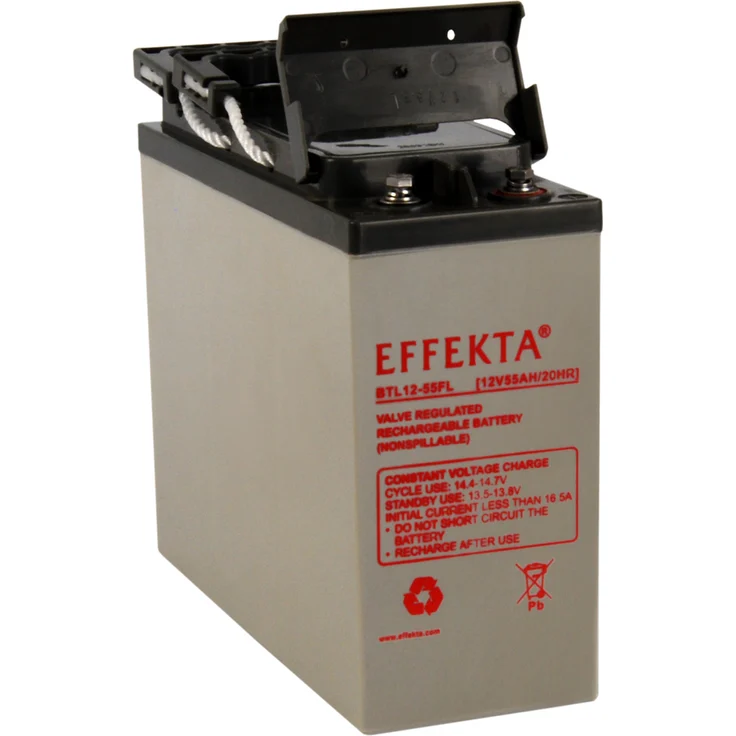 Effekta BTL 12-55FL 12V 55Ah Frontterminal Blei Akku / Blei-Vlies-Akku AGM VRLA
