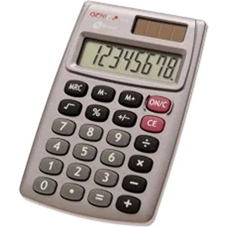 Genie 510 8-stelliger Taschenrechner (Dual-Power (Solar und Batterie), kompaktes Design) grau – Bild 2
