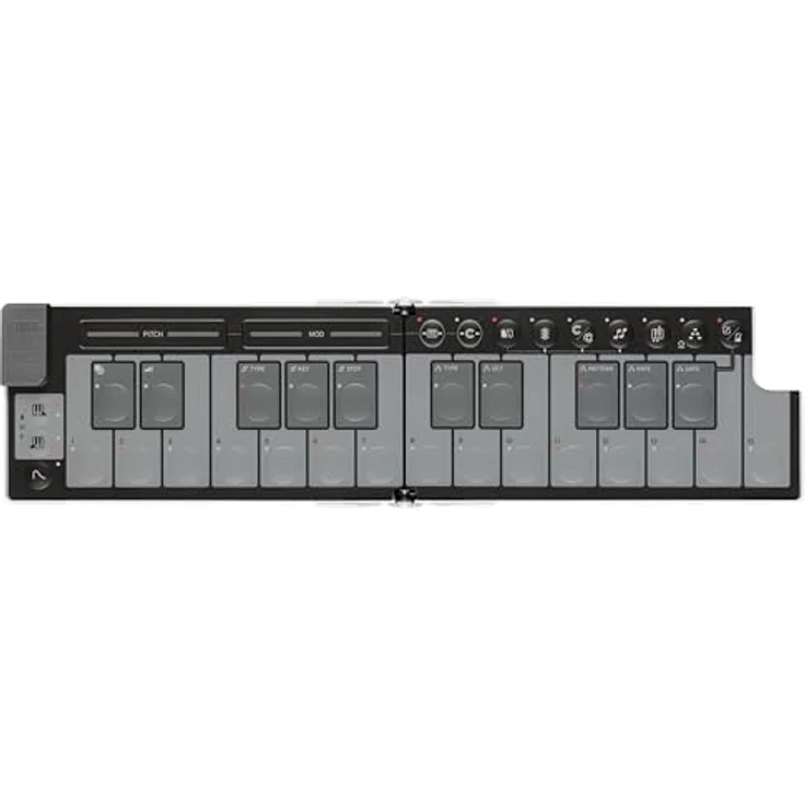 Korg nanoKEY Fold, Faltbarer 25 Tasten MIDI Keyboard Controller mit USB-C und TRS-MIDI, Weiß, anpassbare Anschlagdynamik, integrierter Arpeggiator und 15 Szenenspeicherplätze – Bild 2