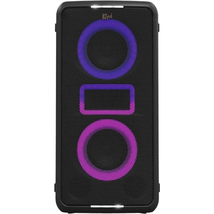 Klipsch Miami Music City Party Speaker, Bluetooth Lautsprecher mit 6 Lichtshow-Einstellungen, 18 Stunden Akkulaufzeit, IPX4 geschützt, Trolley-Rollen und ausziehbarem Griff – Bild 2