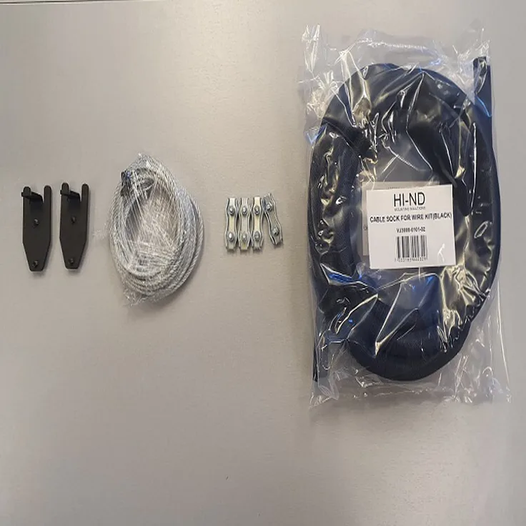 HI-ND Draht für Display Deckenhalterung, 3 Meter lang mit schwarzer Kabelsocke