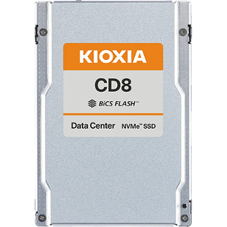 Kioxia CD8-R, 3,84 TB, 2.5", 7200 MB/s, Datenzentrum NVMe SSD in 2,5-Zoll-Format, PCIe 4.0 Schnittstelle, 112-Layer BiCS FLASH 3D TLC-Flashspeicher