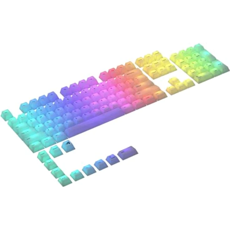 Glorious PC Gaming Race Polychroma RGB Keycaps, Keycaps, Weiss – Bild 2