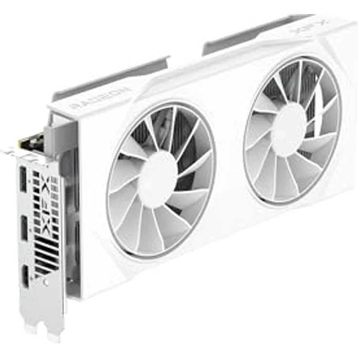 XFX Radeon RX 9060 XT SWIFT OC White, 8 GB GDDR6 Grafikkarte mit Dual Fan Kühlung, 3320 MHz Boost-Takt, 2xDP/1xHDMI – Bild 2