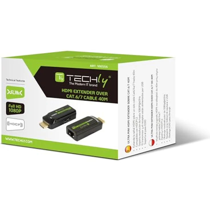 Techly HDMI Signalverstärker, Full HD bis 1080p @ 60Hz, 40m Reichweite über Cat. 6/6A/7 – Bild 2