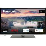 Panasonic TX-32MS350E, 32-Zoll HD LED Smart TV, High Dynamic Range (HDR), Google Assistant & Amazon Alexa, USB Media Player, Hotelmodus, optionale Wandhalterung, INOX Silber