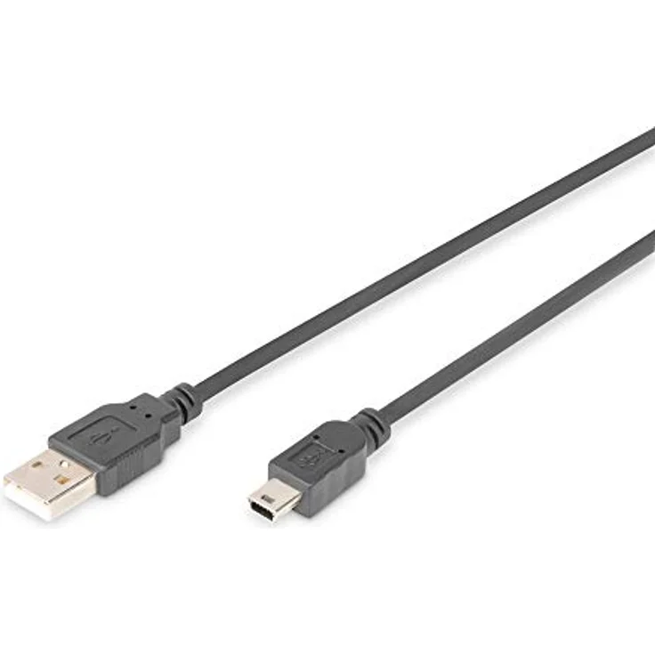 DIGITUS USB 2.0 Anschluss-Kabel - 3m - Verbindungs-Kabel von USB A auf mini USB B (5-Pin) - High-Speed 480 MBit-s – Bild 2