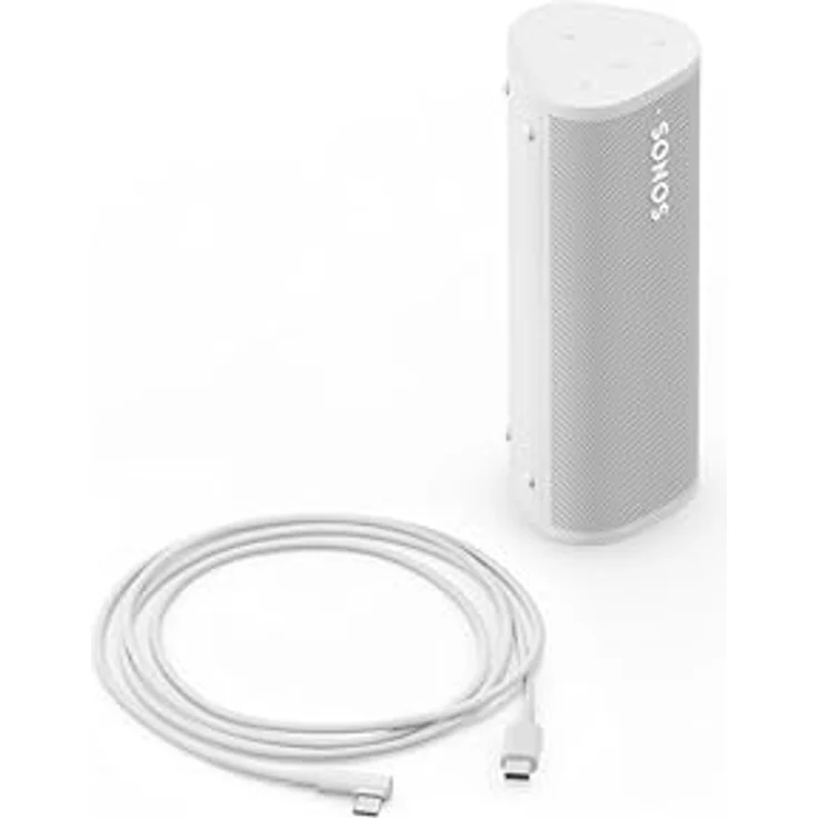 Sonos Roam 2 Extrem kompakter, mobiler WLAN Speaker - Wasserdicht - 10 Stunden Akkulaufzeit - Weiß – Bild 5