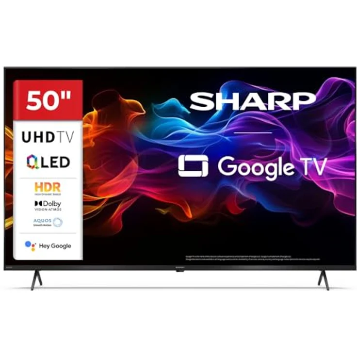 Sharp 50HP5265E 50 Zoll 4K QLED Fernseher mit Google TV, Dolby Vision, Dolby Atmos und HDMI 2.1 – Bild 1