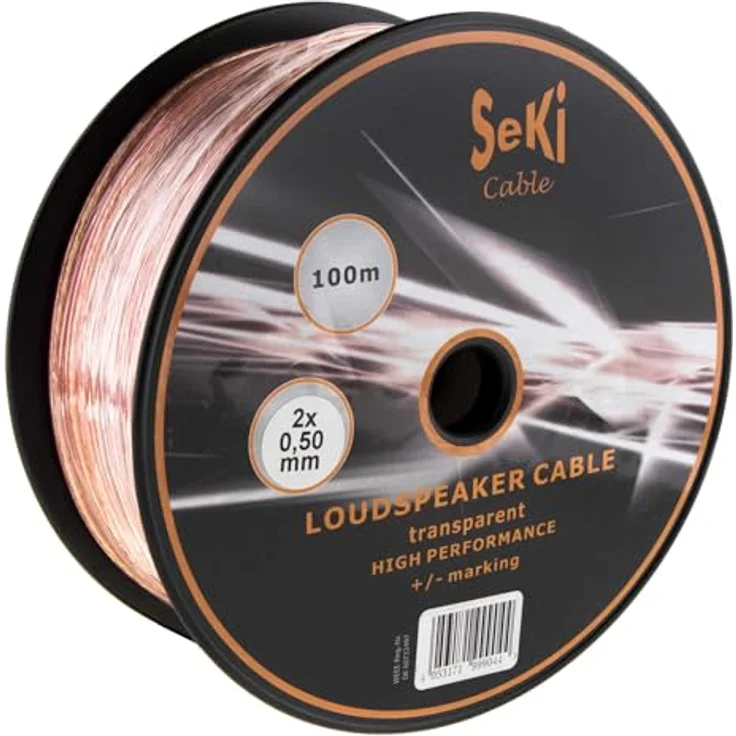 Lautsprecherkabel 2x0,50mm2 - 100m - transparent - CCA - Audiokabel - Boxenkabel – Bild 5