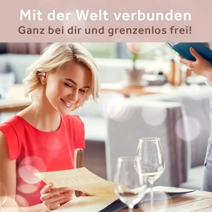 JVC Nearphones HA-NP1T-PN, Kabellose Ohrhörer im Earcuff-Design mit 24 Stunden Akkulaufzeit, Perlmutt-Opt in Rosé – Bild 2